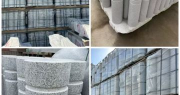 烟台 芝麻白花岗岩挡车柱、隔离柱多少钱