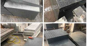 烟台 芝麻黑地铺石材