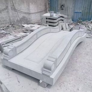 烟台 芝麻灰花岗岩园林景观 小石桥