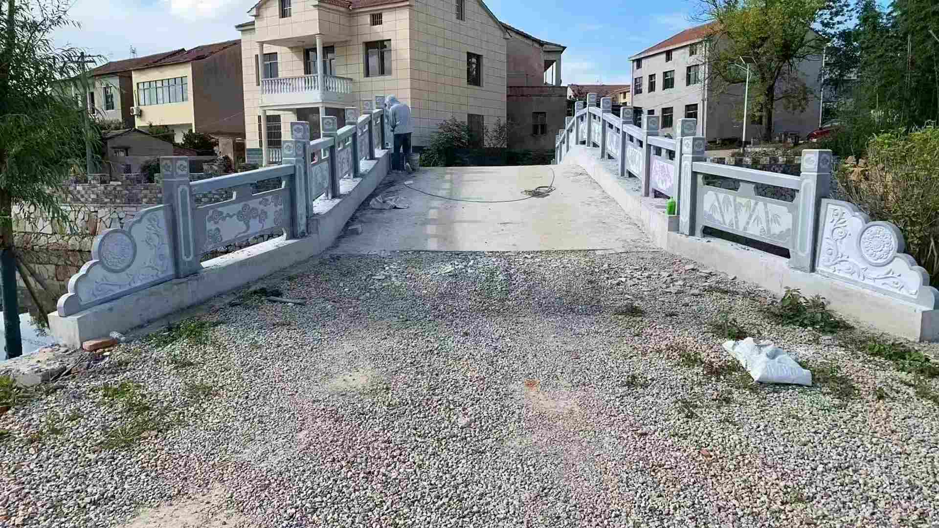 烟台 芝麻灰花岗岩桥栏杆