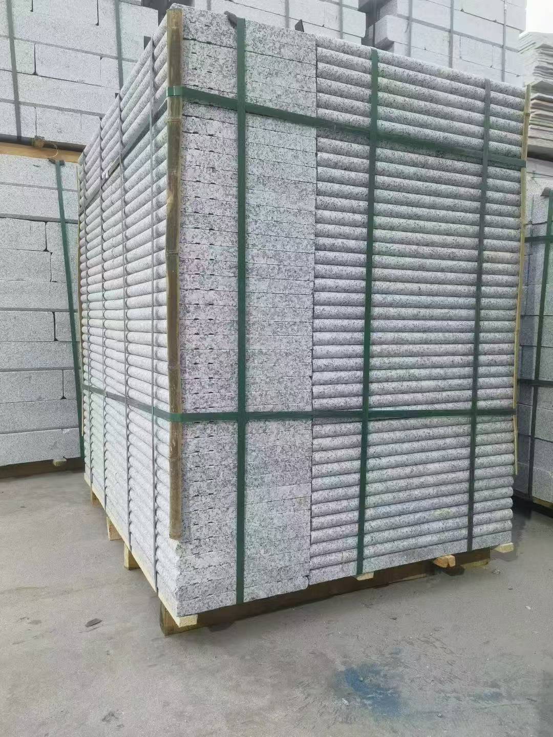 烟台 芙蓉白3公分厚磨圆边、拉槽，楼梯踏步